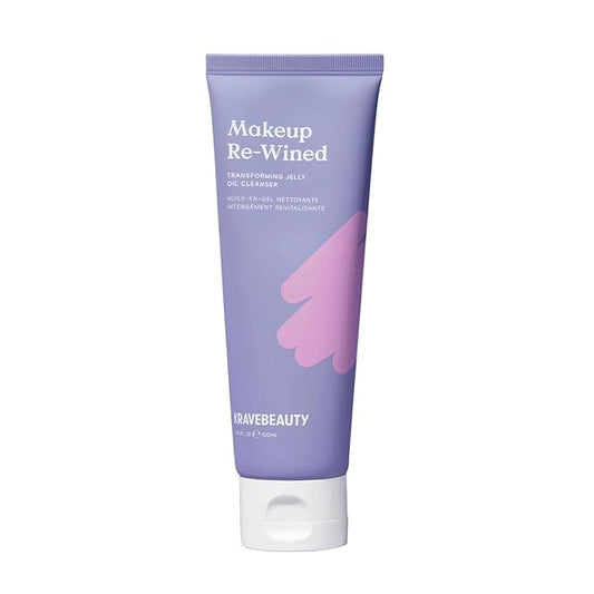 KraveBeauty Makeup Re-Wined Jelly Oil Cleanser – K-Beauty Transforming Cleanser, Removes Makeup & Impurities, Gentle Daily Face Wash, Vegan & Cruelty-Free, 3.4 fl oz, Pack of 1