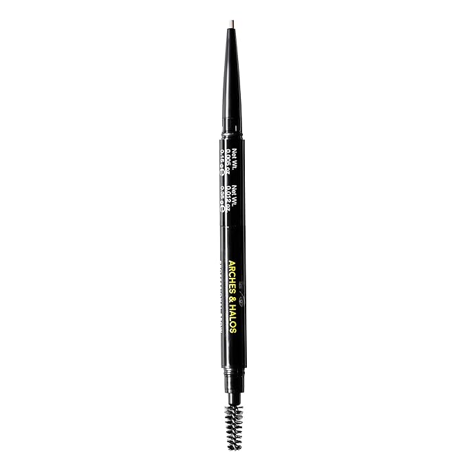 Arches & Halos 2-In-1 Defining Eyebrow Pencil And Powder - Shapes And Fills In Sparse Brows For Natural Look - Soft Textured Powder Formula - Dual Ended With Spoolie Brush - Sunny Blonde - 0.017 Oz
