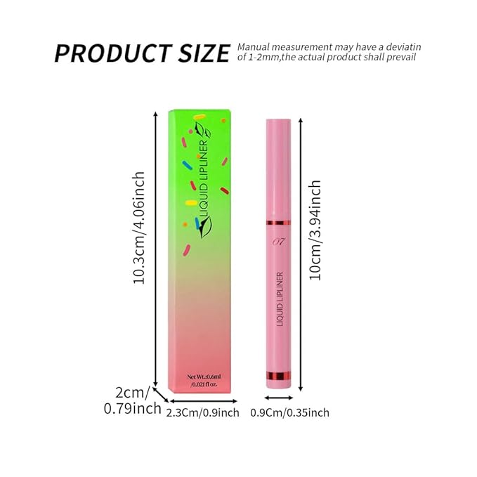 Deep Plum Liquid Lip Liner Stain, 24 Hour Longwear Matte Lip Tint Liner, Waterproof Transfer-proof Lip Lipstick Lip Liner, All Day Stay Lip Stain 07#