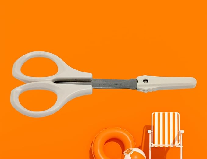 Eyebrow Scissor 4 Inch Trimming Manicure Lash Scissors for Multi-Purpose Cuticle Pedicure Beauty Grooming Kit for Nail, Eyelash, Dry Skin, Striaght Blade (White_Straight)