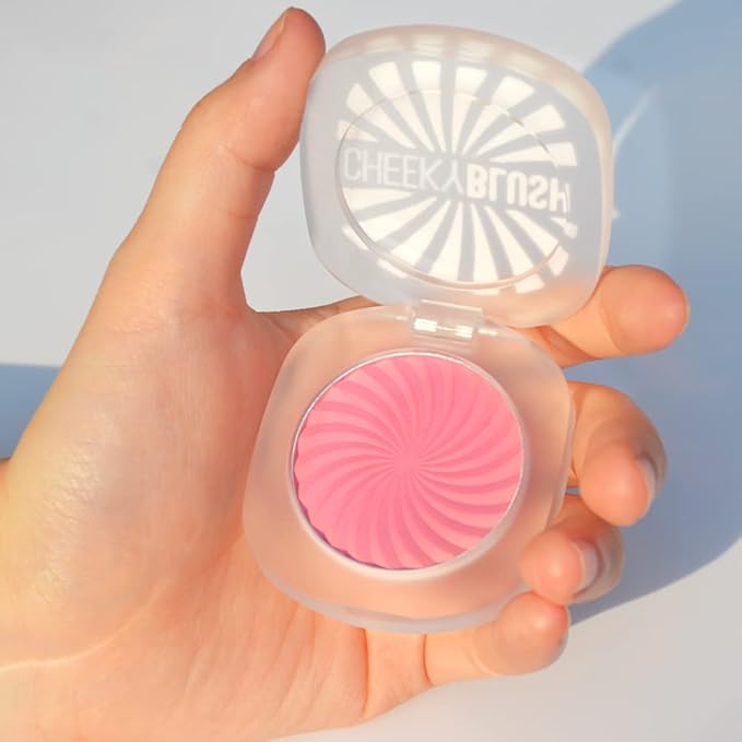 Cheeky Blush Compact for Face Cheeks, Talc Free Blusher Palette, Matte Powder Makeup, Natural Healthy, Mauve Pink Magenta Peach Red, Vegan Cruelty Free
