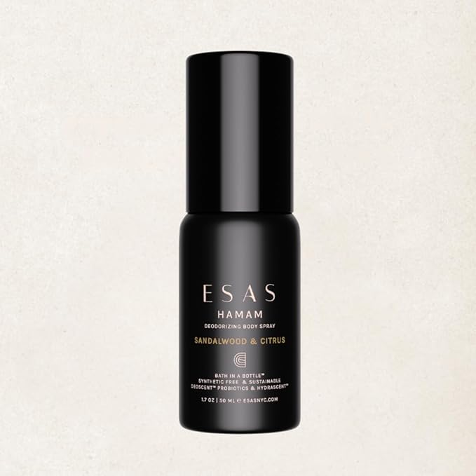 ESAS NYC Sandalwood and Citrus Hamam - Organic Deodorant Body Spray- MADE SAFE® FRESH | CITRUS | SANTAL 1.7 oz