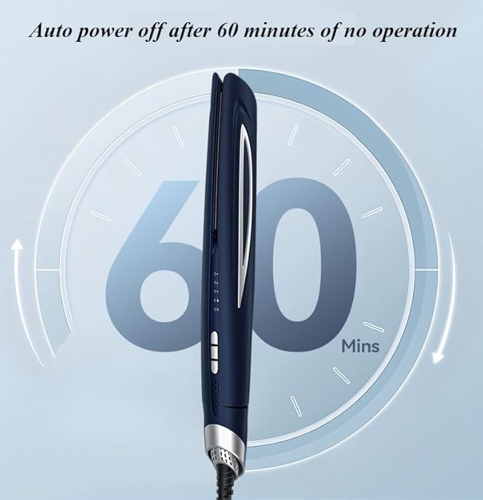 Hair Straightener Portable Airflow Styler Hair Straightener & Curler, Fast Heating Hair Care with 3 Temperature and 1 Wind Speed Settings, Dry Curl and Straighten 3-in-1 Hair Styling Tools for Women