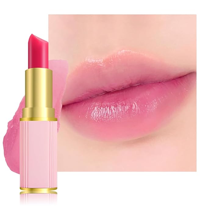 AMY'S DIARY Cherry lipstick Color Changing Lipstick PH Lipstick Lip Balm,Rich in Vitamin E for All-Day Moisture,Temperature Change Long Lasting Moisturizer Waterproof labiales (warm carrot)