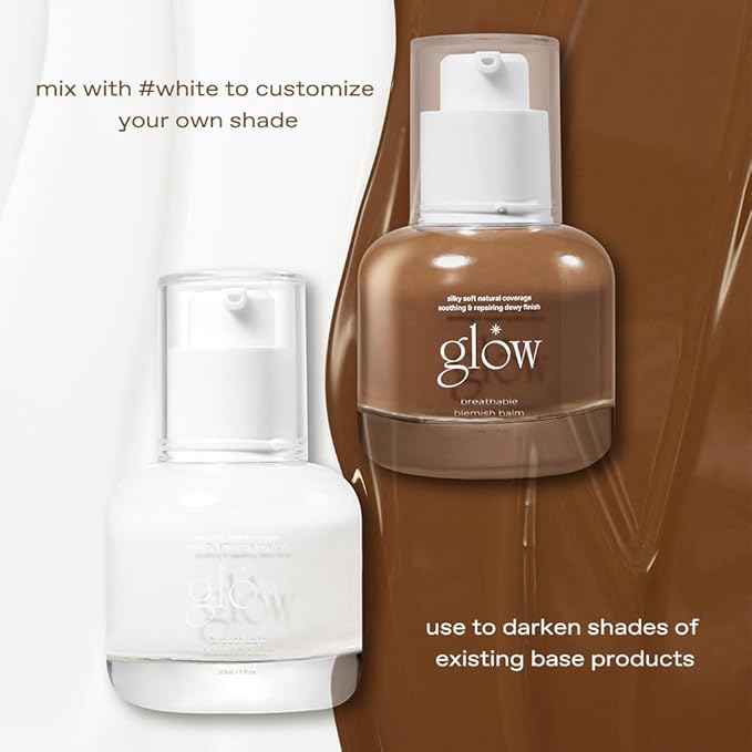 glow breathable blemish balm #brown : Cruelty-Free & Artificial Fragrance-Free, Essential Oil-Free, Gluten-Free, lightweight & hydrating bb cream that feels like skincare, 1 Fl Oz