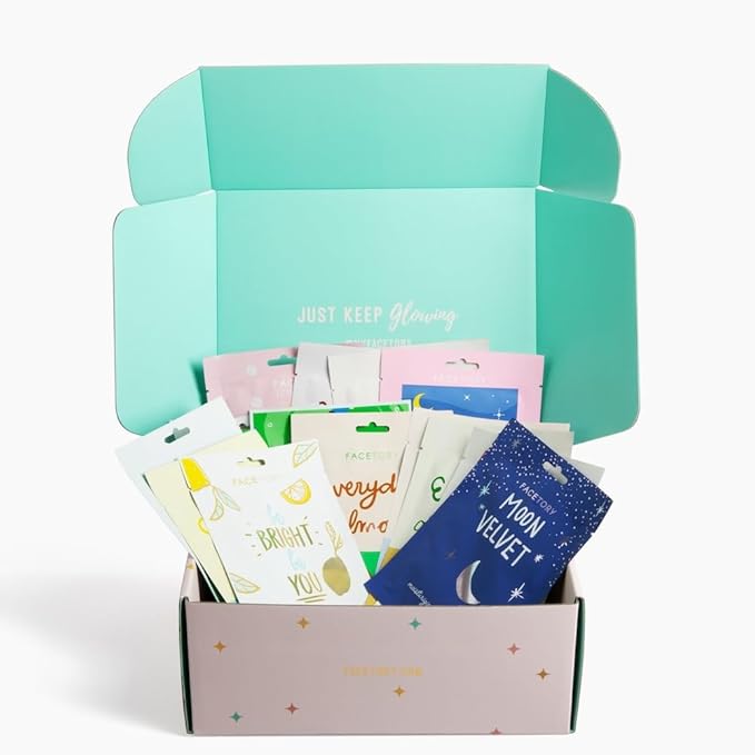 FACETORY K Beauty Face Mask Skin Care - FAVORITE 15 COLLECTION Sheet Mask Set | Natural Premium Korean Face Mask For All Skin Types - No Sulfates No Parabens (15 pc)
