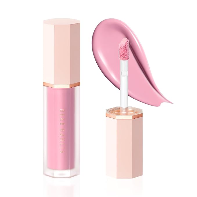 DEAR DAHLIA Petal Drop Blush (Purity) - Weightless Buildable Liquid Blush with High-Pigment, Long-lasting Dewy Finish, Natural Flush. Hydrating, Vegan, Cruelty-Free Korean Makeup for Cheeks. 0.14 oz