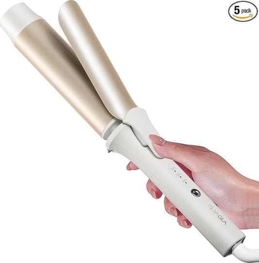 Hair Curling Wand, 1.6 Inch Long Barrel Ceramic Curling Iron, Hair Curler with Keratin&Argan Oil Infused, Curling Wand for Long Hair Transform Your Look in Seconds