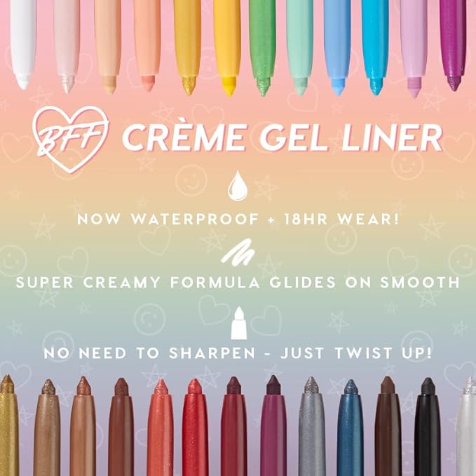 ColourPop Crème Gel Waterproof Eyeliner - 18HR Wear, Ultra-Pigmented Eyeliner Pencil with Matte & Metallic Finishes - Smudge-Proof, Vegan & Cruelty-Free - Toucan Do It (0.01 oz)