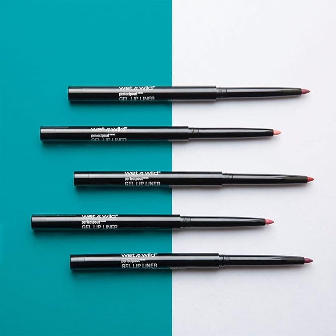 wet n wild Lip Liner Perfect Pout Matte Retractable Gel Lip Liner Pencil, Red The Scene (Pack of 2)