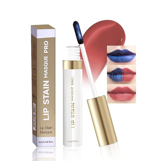 Matte Liquid Lip Gloss Peel Off Masque - Peel Off Lip Stain Tattoo, Long Lasting Waterproof Transfer-proof Lip Mask Lip Stain Peel Off Lip Gloss, Peel Off Lip Tint for Lip Makeup-Brick Rose06#