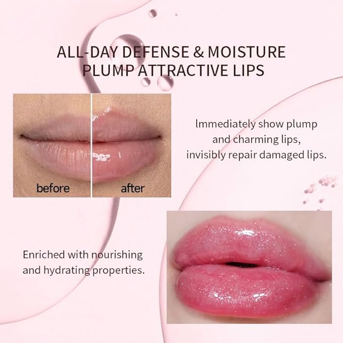 3PCS Mirror Pearl Lip Gloss Set – Shiny Glitter Moisturizing Lip Gloss for Women, Waterproof Long Lasting Nude Lip Makeup Kit (8-9-12)