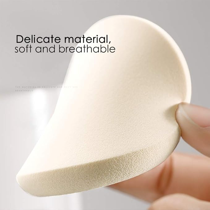 40PCS Round Square Shaped Makeup Blenders Sponges Set, Use for Dry and Wet, Perfect for Full Face Curve Blending, Cream, Liquid, Powder Foundation Cosmetics, Latex Free, Soft, Flexible