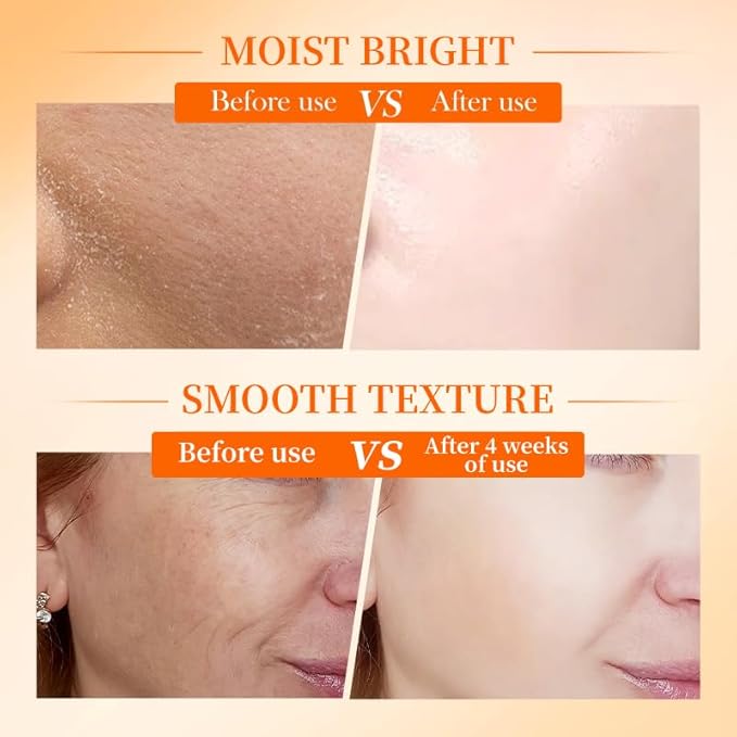 Vitamin C Skincare Trio: Face Serum, Moisturizing Cream & Hydrating Toner, 5X Vitamin C Complex with Hyaluronic Acid, Complete Daily Routine to Refresh & Nourish Skin, For All Skin Types