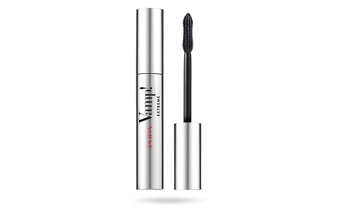 PUPA Milano Vamp! Extreme Mascara - For Voluminous And Dramatic Eyelashes Lengthening Defining Formula Adds Impact Boost Your Eye Allure With Long, Thick Lashes 010 Extra Black 0.4 Oz, I0111752