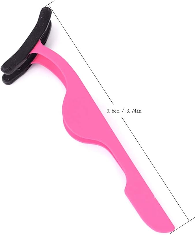 False Eyelash Applicator, Eyelash Extension Tweezers with Silicone Sleeve for Easy Application and Removal of Magnetic Eyelashes - Adjust and Repair (Pink)