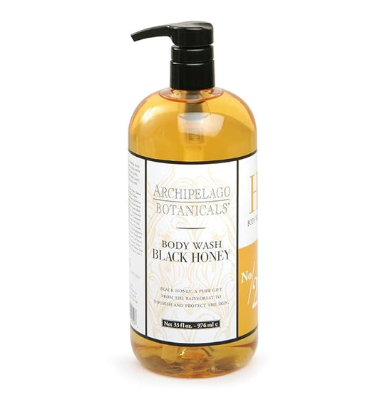 Archipelago Botanicals Black Honey Body Wash, Moisturizing and Hydrating Daily Wash for Nourished Skin, Free from Parabens, Phthalates and GMOs (33 oz)