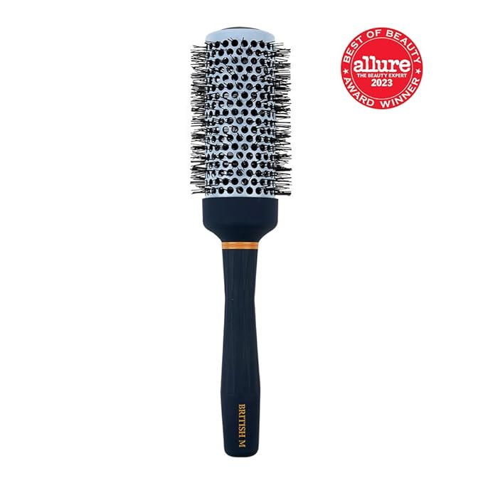 Hot Curling Ceramic Brush Round 43mm – Anti-Frizz Styling Brush for a Smooth Salon Look – Ideal for All Hair Types