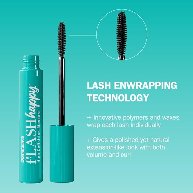 fLASH Ultimate Lash Duo 2.0 with fLASH Eyelash Serum & fLASH Happy High-Definition Waterproof Mascara - Enhance & Strengthen Your Natural Lashes - Add Length, Volume, Definition & Curl (Bundle)