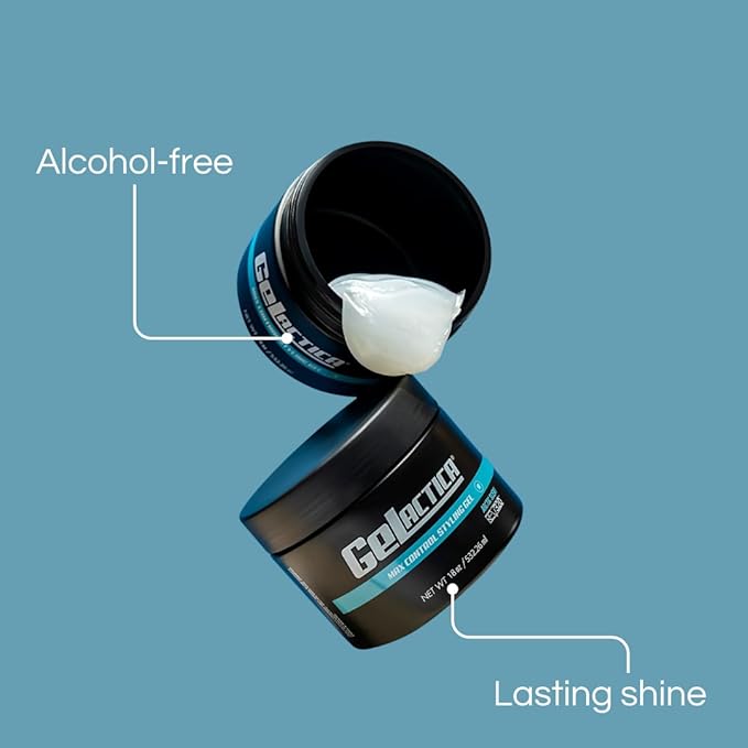 Max Control Hair Gel for Men, Alcohol-Free, Strong Hold Styling Gel, Natural Extracts for Long-Lasting Hold and Shine, Slick Back Hair Style 32 oz
