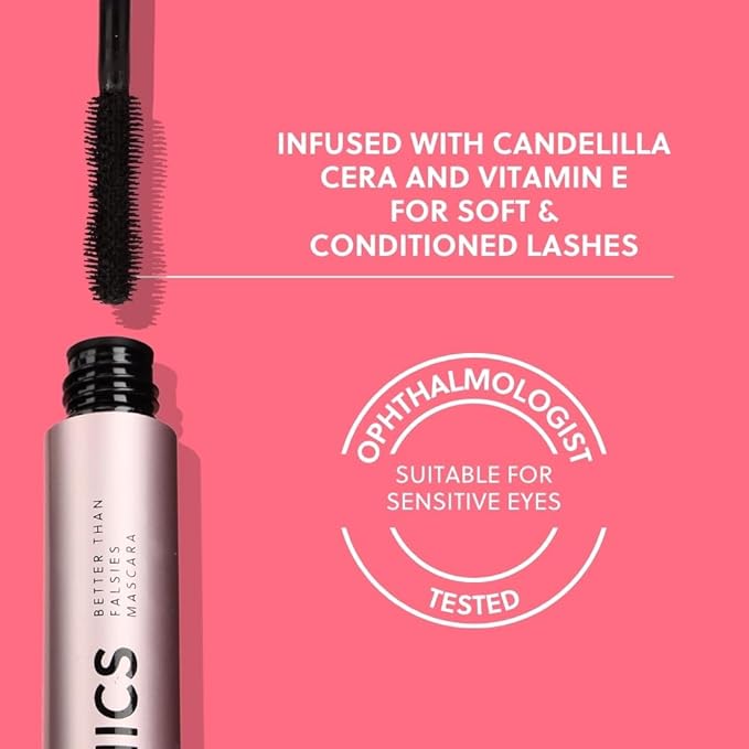 ForChics Nourishing Mascara - Growth and Strengthening Formula, Volumizing Black Lash Treatment with Antioxidants, Hormone-Free Lengthening Mascara for Thicker, Healthier Lashes