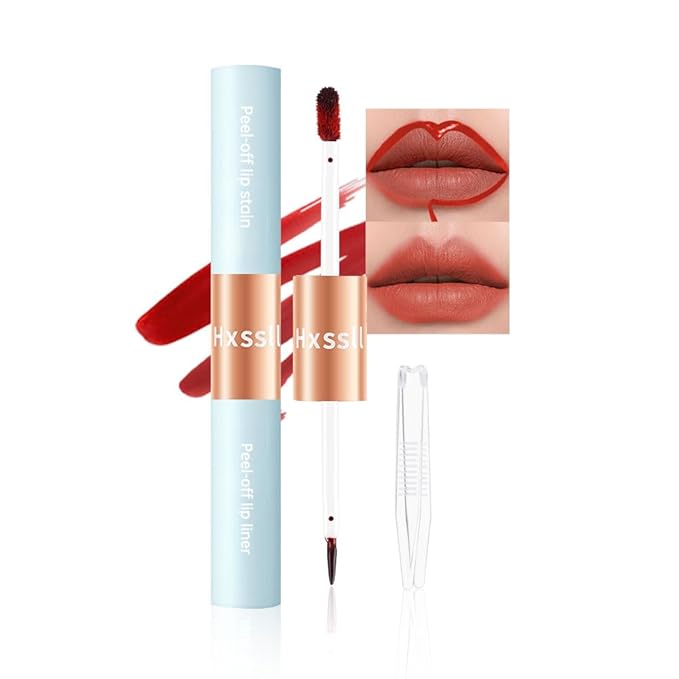 Matte Lip Stain Peel Off Lip line Tattoo, Peel-off Lip Stain Masque - All Day Peel Off Lip Tint，Long Lasting Waterproof Transfer-proof Lip Mask Lip Color Peel Off Lip Gloss,Stay Lip Makeup 05#