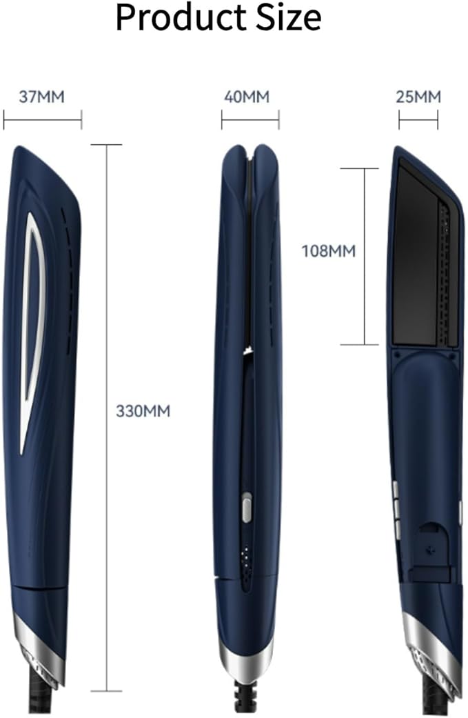 Hair Straightener Portable Airflow Styler Hair Straightener & Curler, Fast Heating Hair Care with 3 Temperature and 1 Wind Speed Settings, Dry Curl and Straighten 3-in-1 Hair Styling Tools for Women