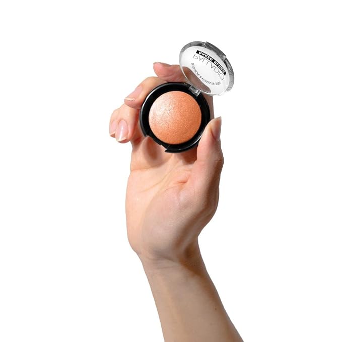 Palladio Baked Blush, Highly Pigmented Shimmery Formula, Easy to Blend & Highly Buildable, Apply Dry for a Natural Glow or Wet for a Dramatic Luminous Look, Long Lasting for All day Wear, Cho-Au-Lait