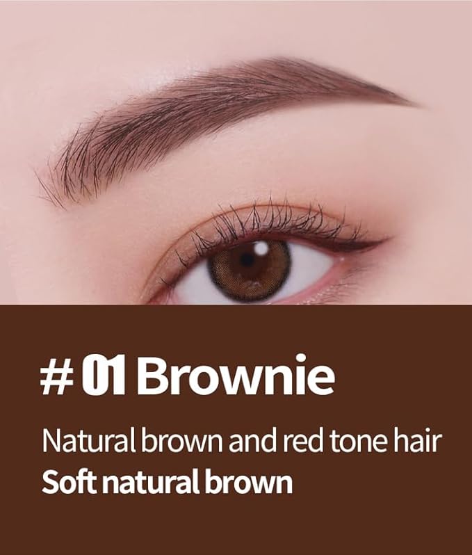 COSNORI Slim Eyebrow Pencil 03 Dark Choco - 2mm Micro-Fine Pencil Brow with Brush, Natural-Looking Brows, Long Lasting & Waterproof, Micro-Slim, Soft drawing, 0.005oz (0.14g)
