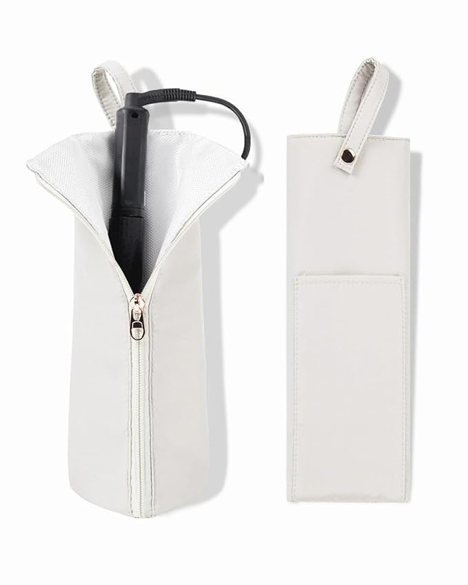 Hot Iron Holder & Mat, Heat Resistant Travel Bag for Curling Iron, Flat Iron - Hair Tool Organizer for Home, Travel