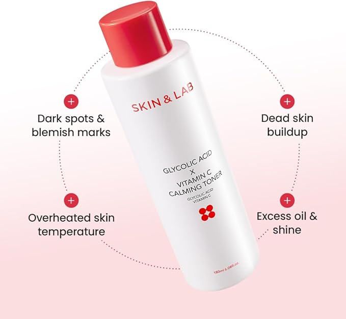 [Skin&LAB] GLYCOLIC Acid X Vitamin C Calming Toner, 6.08 fl. oz.