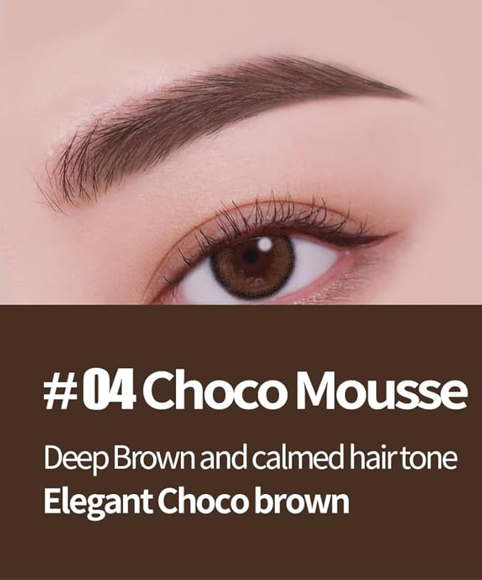 COSNORI Slim Eyebrow Pencil 03 Dark Choco - 2mm Micro-Fine Pencil Brow with Brush, Natural-Looking Brows, Long Lasting & Waterproof, Micro-Slim, Soft drawing, 0.005oz (0.14g)
