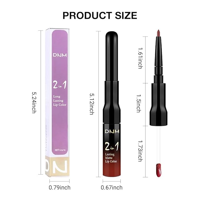 1Pcs 2 in 1 0xblood Red Matte Lip Liner and Liquid Lipstick Stain Makeup Set for women, Red Long Lasting Smudge Proof Lip Tint Matte Finish Lip Gloss for All-Day Color Hold Easy to Use 30#