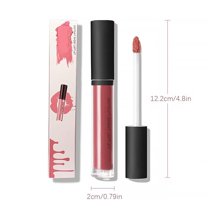 12 Color Cream Lip Gloss, 2024 Upgraded Waterproof Long-Lasting Moisturizing Lipstick, Non-Stick to Cup Natural Jelly Lipstick for Women Home Travel (#12, 1pack)
