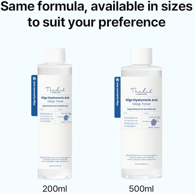 Oligo Hyaluronic Acid Hydrating Toner, 200ml (6.76 fl. oz.) – Deep Moisture, Skin-Smoothing & Oil-Water Balance for Dry and Sensitive Skin