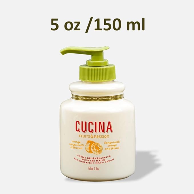 Cucina Regenerating Hand Cream - Sanguinelli Orange and Fennel - 5 fl oz
