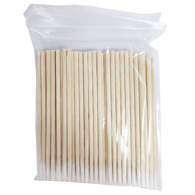 GSA 1500 Count Microblading Cotton Swab, Cotton Swabs Pointed Tip, Cotton Swabs Wood Sticks, Cotton Tipped Applicator, Tattoo Permanent Supplies, Makeup Cosmetic Applicator Sticks (15 packets)