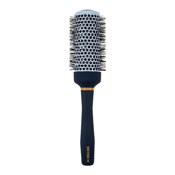 Hot Curling Ceramic Brush Round 43mm – Anti-Frizz Styling Brush for a Smooth Salon Look – Ideal for All Hair Types