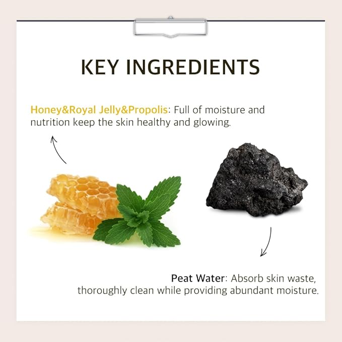Papa Recipe Bombee Honey Mask Pack 25g * 10 sheets - Sheet Mask, Facial Skin Care, Korean Skin Care, K-Beauty, Ampoule Solidified, For radiant skin (Black)