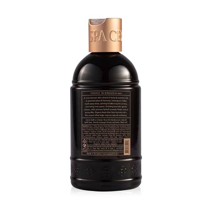 SPA CEYLON Peace Bath and Shower Gel | Lemongrass and Lavender Infused Herbal Body Wash | Hydrating with Aloe Vera, Vegetarian & Cruelty-Free | Promotes Harmony