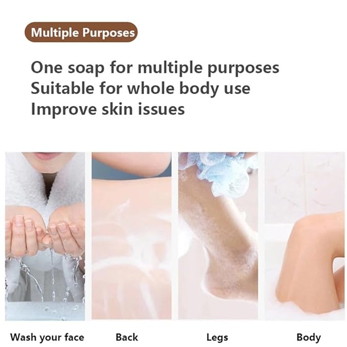 WINFACE Skin soap, strong goat milk aroma, exfoliating soap, facial cleansing, hand washing, bath soap, Add Niacinamide, Goat milk extract, Silk Milk Soap-2.82 oz 2 Count