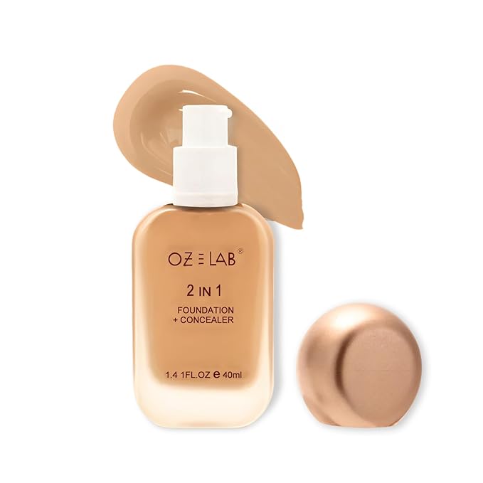 Beauty Gotchu Covered 2-in-1 Flawless Liquid Foundation Concealer GC-03 Warm Sand Vegan Cruelty-Free Long-Lasting，1.41 FL. OZ/ 40 ML，pack of 1