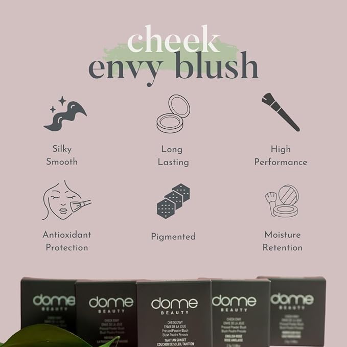 Cheek Envy Blush for Cheeks - Infused with Vitamins & Antioxidants, Long-Lasting, Buildable, Smooth Finish, Clean Beauty - Georgian Glow Makeup Blush Powder 0.88 oz
