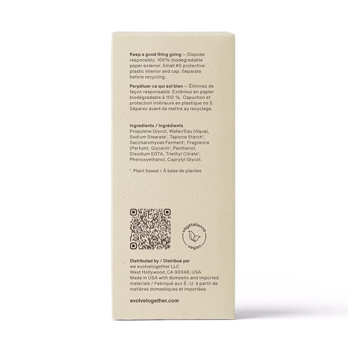 evolvetogether Aluminum Free Natural Deodorant for Women & Men | Orange Blossom & Jasmine | Neutralizes Odors, Soothes Skin | Vegan, Cruelty-Free, Baking Soda Free | Made in USA (Taormina, 1.69 Oz)