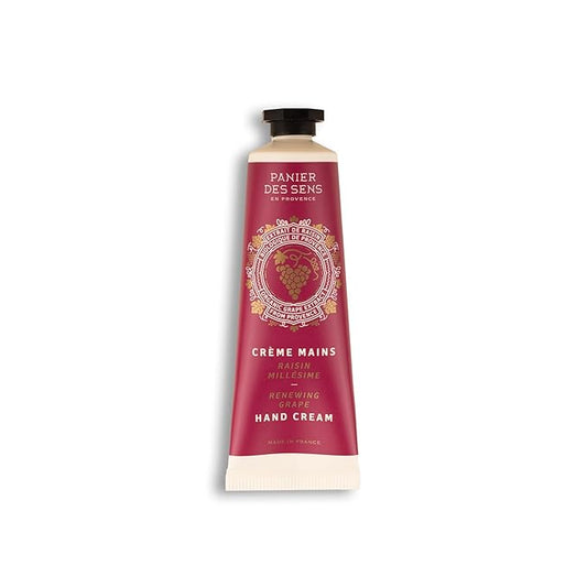 Panier des Sens - Small Hand Cream for Dry Cracked Hands – Grape Mini Hand Lotion for Dry Skin - With Shea Butter and Grape Seed Oil - Hand Care 97% Natural Ingredients - Travel Size 1 floz