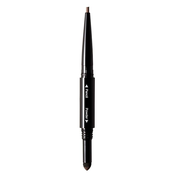 Arches and Halos 2 in 1 Defining Eyebrow Pencil and Powder - Brow Powder with Spoolie Brush - Shape and Fill for Natural Look - Warm Brown - 0.017 oz