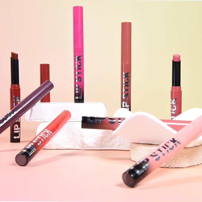 Warm Pink Matte Lipstick for Women, Long Lasting Waterproof Transfer-Proof Vegan, 24 Hours Moisturizing Glossy Shine Lip Gloss, Lipstick Palette Beauty Products Makeup All-Day Formula A01#