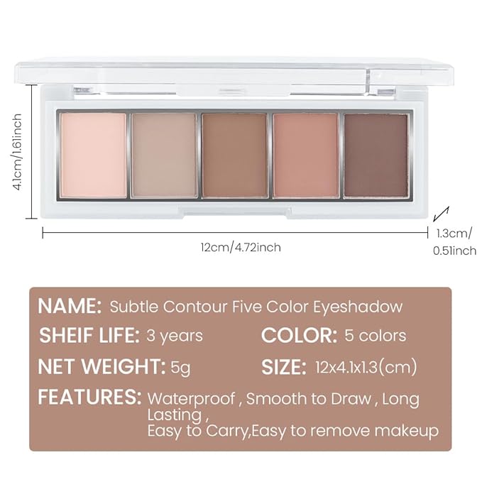 AMY'S DIARY Matte Nude Brown Beige Eye Shadow Palette Makeup, Natural Tones Eyeshadow Palette Nude Taupe Eye Shadows, for Woman Long Lasting Delanci bronzed mocha palette (#02)