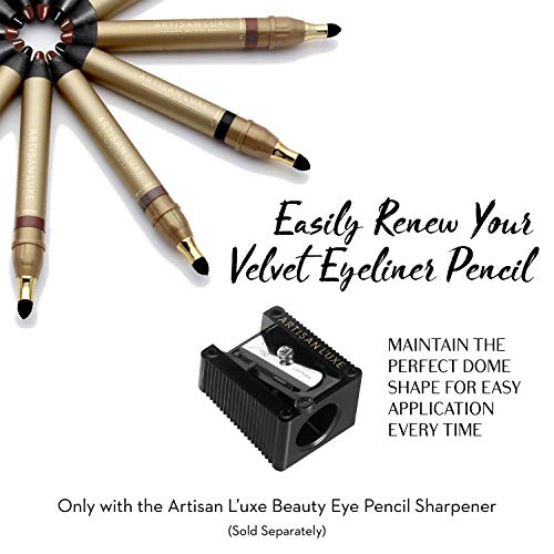 Artisan L'uxe Beauty Velvet Jumbo Eyeliner Pencil Smokey Eyes in 3 Minutes Water Proof, Smudge Proof, Long Lasting Age Defying Essential Oils Entice (Shade: Violet)