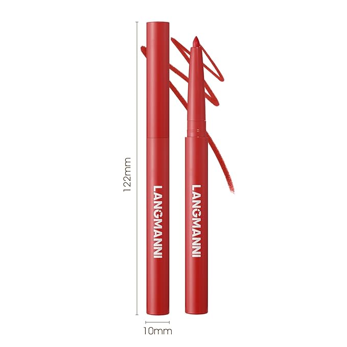 LANGMANNI 4Pcs Sculpting Matte Velvet Lip Liner Set,Smooth Creamy Texture,Waterproof And High Pigmented For Girls Daily Application Lip Makeup(1+2+3+4)